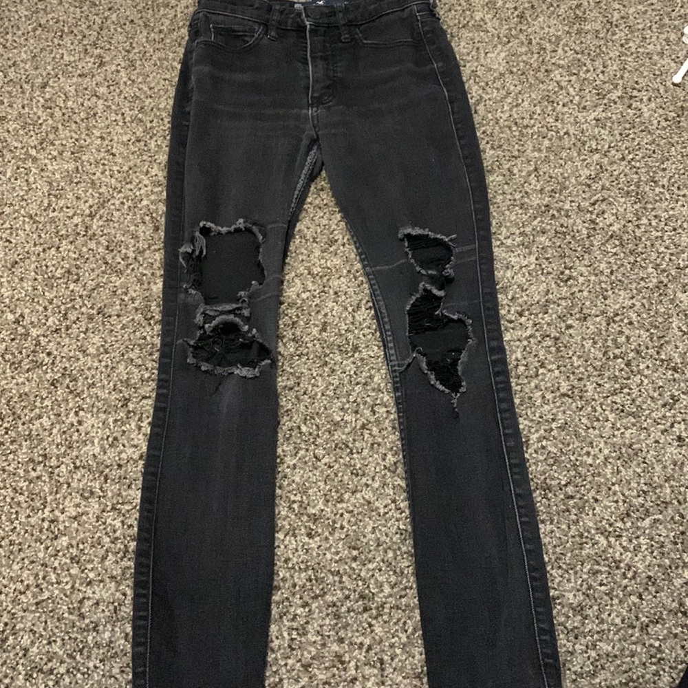 Hollister Black High-Rise Super Skinny Jeans size 00S (23W 26L)
